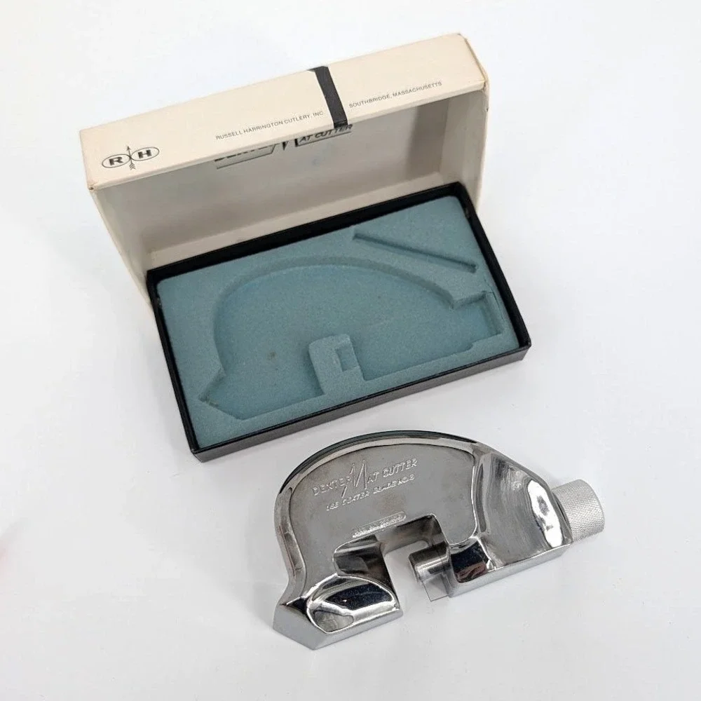 Vintage Dexter Mat Cutter Russell Harrington Chrome Tool‎ with Box and Manual